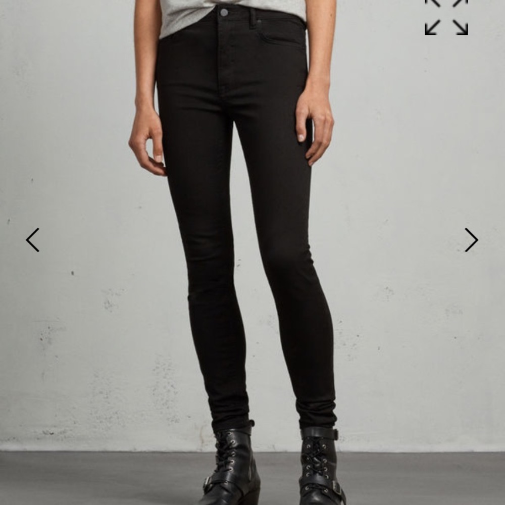 All Saints STILT High waisted black skinny jeans